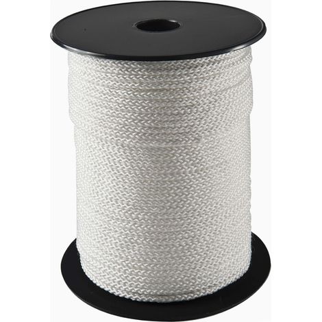 Werka Pro – Tresse en polypropylène 4mm – Longueur 100M – Corde résistante pour chantiers humides – Couleur blanche