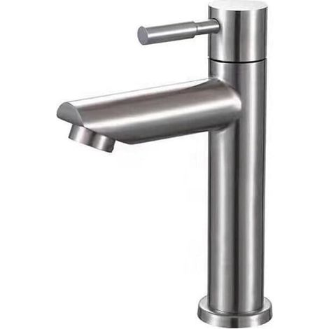 Mitigeur pour vasque - 304 pouces - inox - noir - eau froide (1/5)