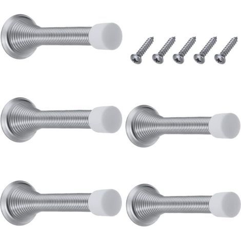 Set of 6 door stop springs, door stoppers, door stops, door bumpers, wall-mounted door stops for protecting walls and doors at home and school (1/5)