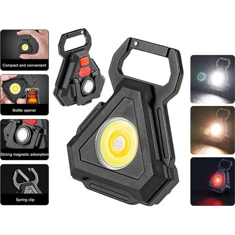 Lampe Torche COB Rechargeable Mini - Lumière Puissante Compacte pour Pêche, Randonnée et Camping avec Support Pliable (1/5)