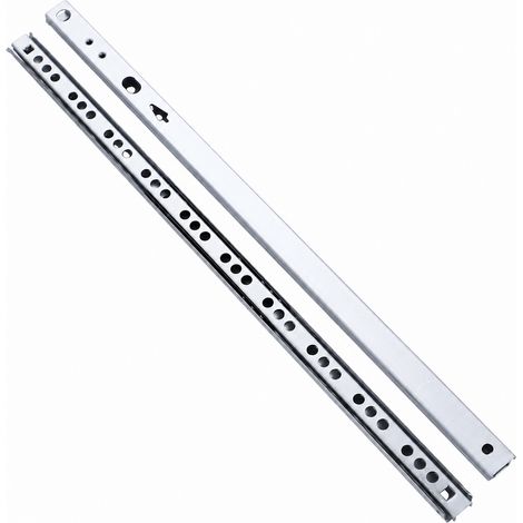 Glissière de tiroir à billes silencieuse 17 mm en acier galvanisé 182 mm à 2 sections 182mm 20 × 2 × 3 cm 110 g – Livraison gratuite