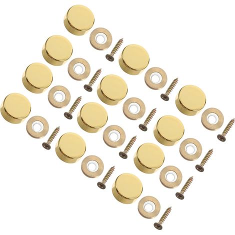 Cache vis décoratifs Unomor 12 mm dorés lot de 12 pour la (1/5)
