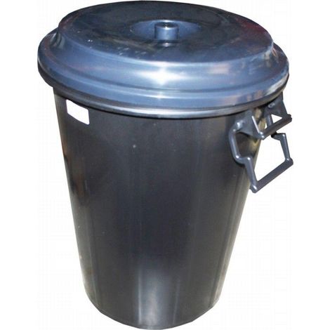 FPLUS cubo basura colectivo 90 litros , Cubo basura Colectividades Negro 90 Lts, cubo de basura de color negro, fabricado en materiales anti-choque muy duraderos y resistentes. No