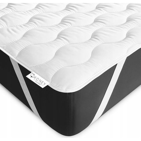 Surmatelas - Blanc - 140x200 Cm - Silicone Hcs 300g/m² - Housse Hypoallergénique (1/5)