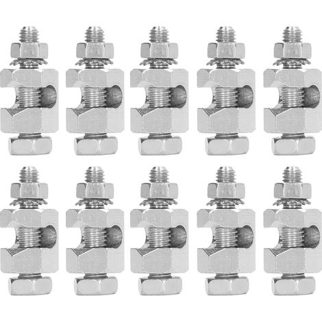 Kit de 10 Pinces de Terre pour Panneaux Solaires, Système de Fixation Robuste, Compatibilité Universelle (1/5)