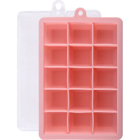 Moule à glaçons en silicone rose à 15 compartiments, ustensile de cuisine, moule à glaçons à faire soi-même (1/5)