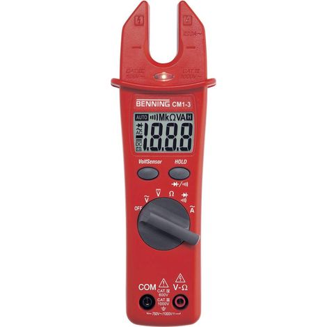Benning CM 1-3 Pinza amperometrica, Multimetro portatile digitale CAT III 1000 V, CAT IV 600 V Display (Counts): 2000 (1/3)