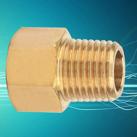 Adaptateur de tuyauterie en laiton pour manomètre, filetage mâle 1/4" BSPT vers filetage femelle 1/4" NPT (1/5)