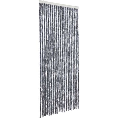 vidaXL Cortina mosquitera plateada chenilla 90x200 cm (1/2)
