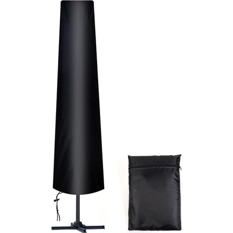 Housse Parasol Droit Ø 300 cm, 210D Oxford Housse de Protection pour Parasol avec Sac de Rangement, Résistant aux Intempéries, aux UV, à la Neige (1/5)