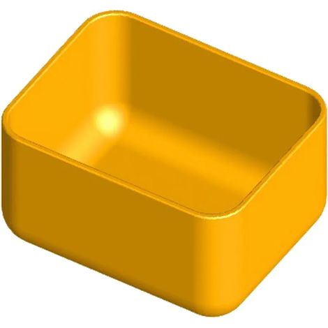 Aufbewahrungsbox aus Polypropylen, 57 x 45 h, 32 mm, für Organizer aus Kunststoff Art Plast, L372 x T314 x H40 mm