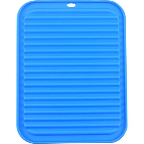 Dessous de plat pour plats chauds, casseroles et poêles, imperméable, 23 x 30 cm, gris, 1 pièce, bleu (1/5)