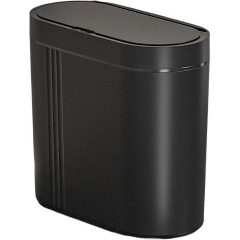 Poubelle intelligente - Capteur automatique, électrique, sans contact, avec couvercle pour salle de bain, chambre et bureau