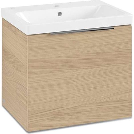 Villeroy & Boch Architectura - Meuble avec lavabo, 55x47x42 cm, 1 tiroir, Nordic Oak 4A876001SVJ (1/5)