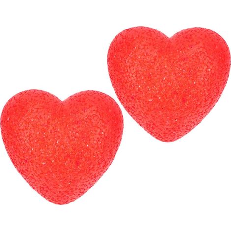 Lampe Veilleuse de Cœur Rouge Saint-valentin en Plastique 2pcs Lumière Douce Décorative ou Fête pour Décoration Romantique (1/5)