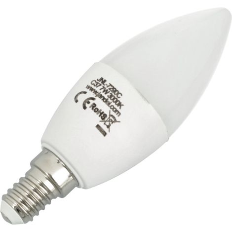 Jandei - Pack x10 Bombilla Led tipo Vela C37 7 vatios, Rosca E14 Color de la luz Blanco cálido (1/5)