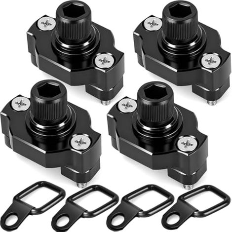 Anneaux d'arrimage en D en aluminium pour UTV ATV pour CFMOTO Cforce Zforce Uforce 1000 950 800 600 625 U10 Pro Accessoires, système d'ancrage pour lit de chargement de VTT à anneaux D