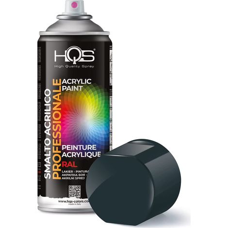Vernice spray acrilica RAL 7016 Gloss 400 ml HQS - Profondità di colore antracite