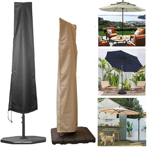 Copertura protettiva impermeabile e anti UV per ombrellone 183 x 25 x 35 cm - Nero FLITI