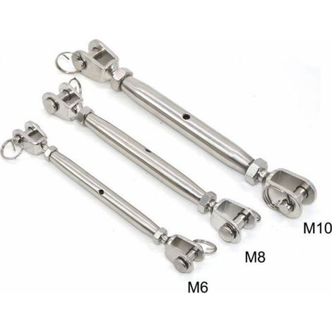 2pcs tendeurs à mâchoires M8 en acier inoxydable 304 avec fermoir magnétique,tendeur de câble en acier inoxydable,tendeur fil (1/5)