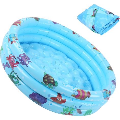 Zoternen Piscine Enfant,Piscine Gonflable Ronde,90x25cm Pataugeoire Gonflable,Piscine Pataugeoire,Pataugeoire Ronde,Piscine Gonflable Enfant,Piscine d'eau pour Enfants Intérieur et Extérieur (1/5)