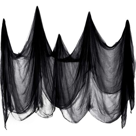 EASYCOMFORT Chiffon Effrayant Gaze Spooky Chiffons de Mousseline en Coton Décorations d'halloween pour Fête des Maisons Hantées Portes d'Entrée à l'Extérieur(2.5m)