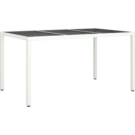 vidaXL Tavolo da Pranzo da Giardino Bianco 150 x 90 x 75 cm (1/5)