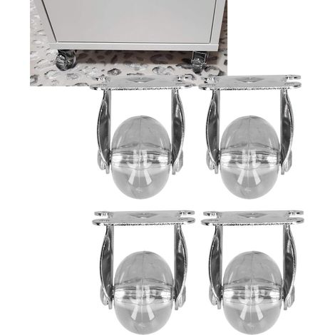 roulettes industrielles, à fond plat, orientables et transparentes (1/5)