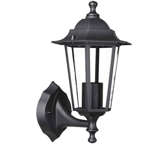 MONZANA® Farolas de jardín exterior Aluminio vidrio 60W Antracita lámpara rústica pedestal sendero patio terraza a escoger Aplique (1/2)