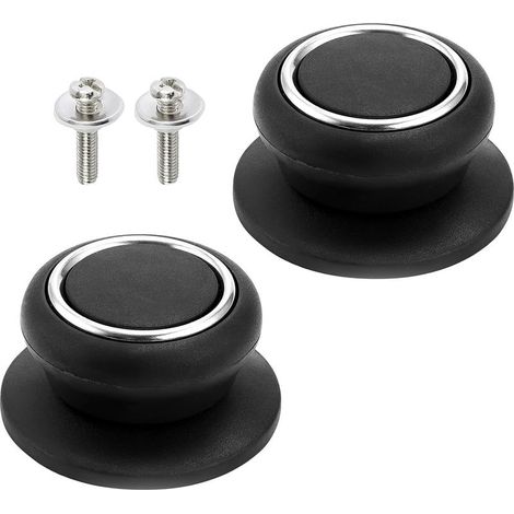 Boutons de Couvercle Universels en Bakélite et Acier Inoxydable, Poignées de Remplacement Anti-brûlure pour Couvercles de Casseroles,Pour Poignée de Couvercle en Verre,Boutons Universelle Cuisine (1/5)