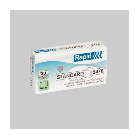 Punti per cucitrice 24/6 per codice 0496202 - h. 6 mm - confezione 2000 pezzi