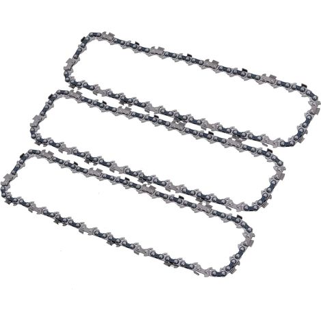 Chaînes de Tronçonneuse 25cm 3/8LP, 40 Maillons d'Entraînement Compatibles avec Husqvarna, Mac Allister, McCulloch, Ryobi, Sterwins, Bosch,Lot de 3