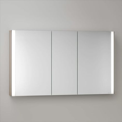 Keuco Royal Metis LED Aufputz-Spiegelschrank 120 x 71 cm, 3 Türen mit Spiegelheizung, schweizer Ausführung (1/5)