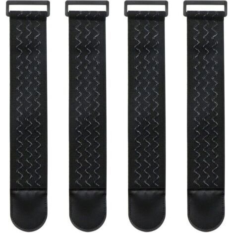 Sangle Elastique avec Silicone Antidérapant - Attache Cable Fermoir Réutilisable Polyvalents Organisateur Rangement pour des Rallonges Câbles Cordes Tuyaux D’arrosage Vélos Bagages, 4 Pièces