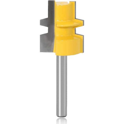Fraise à tenon réversible pour assemblage à colle, queue de 6,35 mm (1/4 pouce), fraise à tenon réversible moyenne pour outils de travail du bois, coupe du bois jusqu'à 28,6 mm (1-1/8 pouce). (1/5)