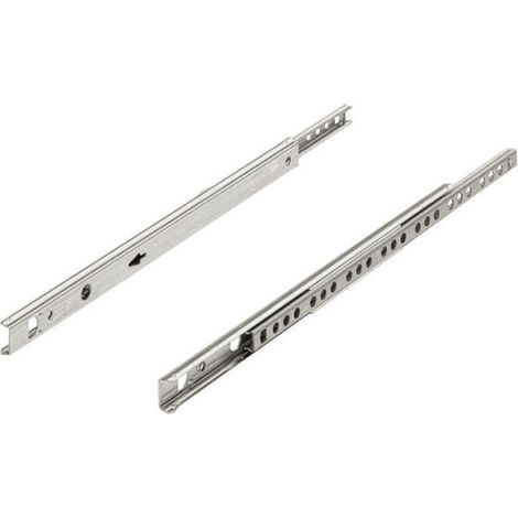 Hettich – Coulisse à billes pour tiroir bois – Longueur 249mm – Ouverture fluide et silencieuse – Montage simple avec fixation M4 – Entraxe 217mm
