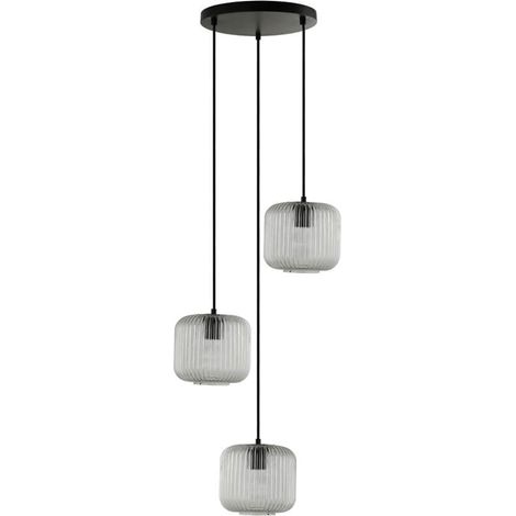HOME DELUXE Hängeleuchte aus Glas LILY - Transparent Pendelleuchte Hängelampe Deckenpendel Hängeleuchte, Pendelleuchte, Design Hängeleuchte