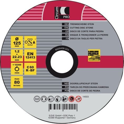 Taglio Disco Pietra 125X1,2Mm Circumpro