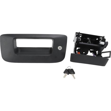 Poignée de hayon avec cache-serrure Noir 22755305, ABS, adaptable Silverado 1500 2500 3500 (1/5)
