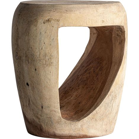 Table d'appoint en bois de suar ethnique - bois naturel brun (1/4)