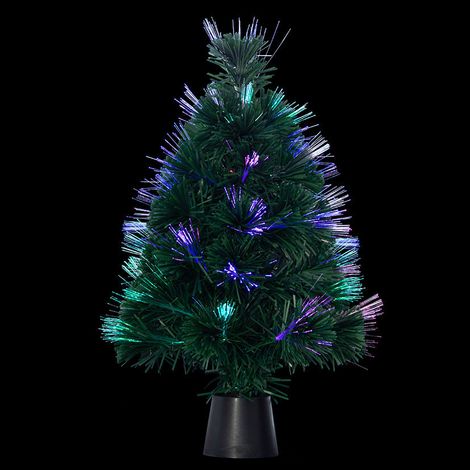 Albero di Natale illuminato in fibra ottica Budapest 3 LED H.45cm in box pallet - Feeric lights & christmas (1/2)