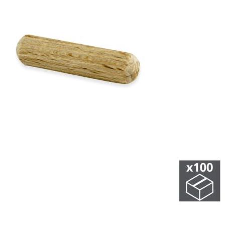 Emuca Tourillons, D. 8 mm, 40 mm, Bois, 100 ut. - talla (1/3)