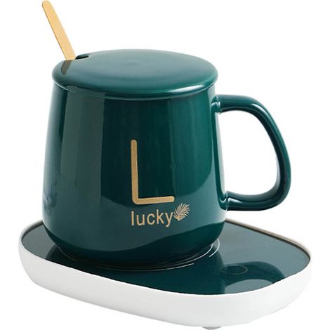 Tasse À Température Constante - 400 ml - Chauffage USB - Régulation De Température À 55 °C - Compatible Verre Céramique Acier Inoxydable - 1 Pièce