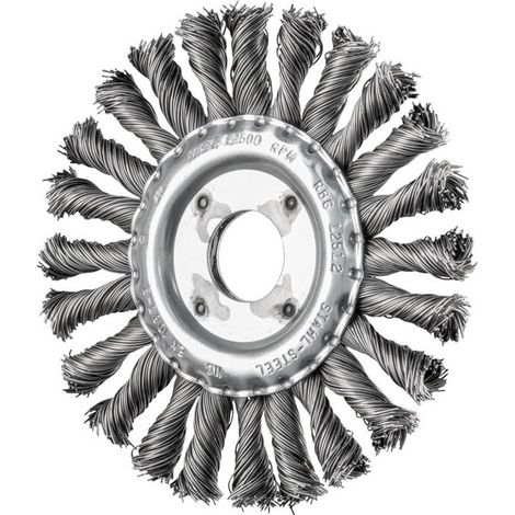 Spazzola tonda RBG 12512 / 22,2 CT ST 0,50 D.125 mm spessore filo 0,5 mm STA 12 mm