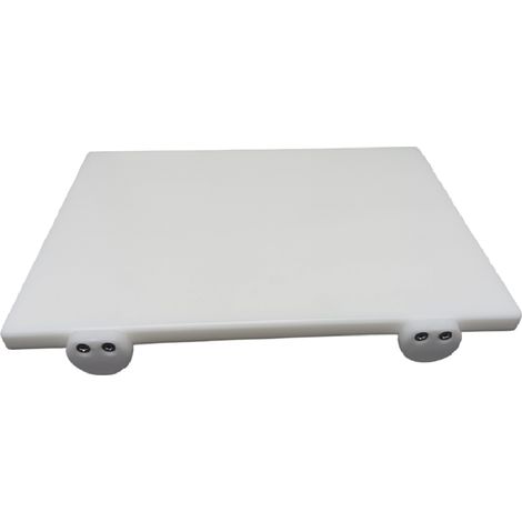 Tagliere da cucina Professionale bianco cm 40x30x2 per pane latticini in polietilene Certificato HACCP anticontaminazioni Alimentare antibatterico Con Fermi Inox (1/5)
