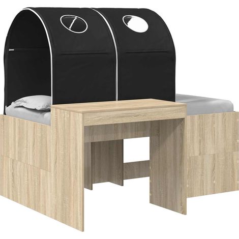 Maison Exclusive - Letto con Tunnel 3 pz Rovere Sonoma e Nero Legno ingegnerizzato (1/5)