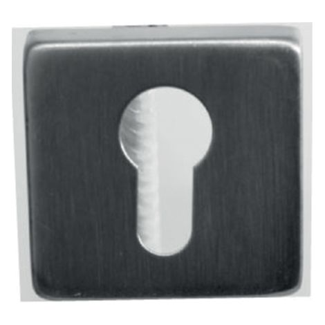 Paar quadratische Rosetten Edelstahl 304 53 x 53 mm - Schlüssel i - 653