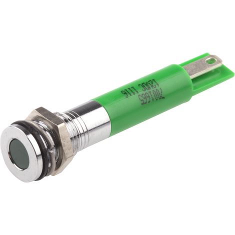 Voyant LED lumineux Vert RS PRO, dia. 8mm, 12V c.c., IP67 ( Prix pour 1 )