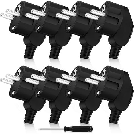 8 Pièces Prise Electrique Male Fiche Electrique Schuko 250V 16A (1/5)