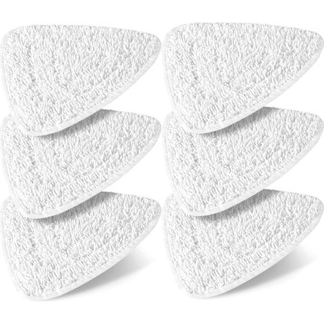 Lot de 6 housses de rechange pour nettoyeur vapeur Vileda, lingettes blanches (1/5)